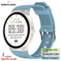 NORTH EDGE ผู้หญิงผู้ชายนาฬิกาดิจิตอล 1.39 TFT HD จอแสดงผลสี 123 + โหมดกีฬา Bluetooth Call Blood Oxygen IP67 Smart Watch