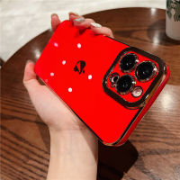 [Highquality &amp; Topsale] Square Edge Plating Phone Case For iPhone 14 Plus 13 Pro 12 11 Pro Max XR XS 8 7 Plus SE2020 12 Cute Camera Lens Liner Protection Case Cover