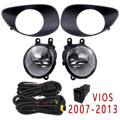 VIOS โคมไฟหมอกไฟหน้ากันชนด้านหน้า ไฟตัดหมอก ไฟสปอร์ตไลท์ for TOYOTA VIOS 2007-2013 Fog Lamp Fog Light with Harnesses and Switches (สายไฟและสวิทช์)