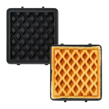 BRUNO PEANUTS Grill Sandwich Maker Single + Waffle Plate Set Ecru