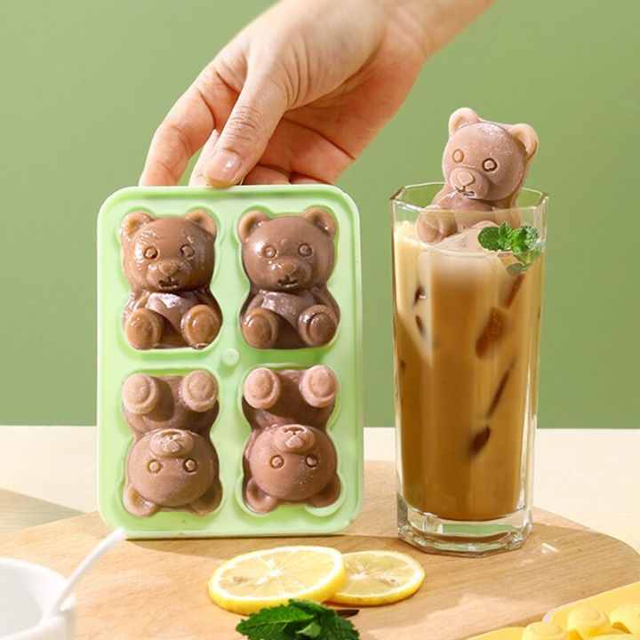 Ice Cube Mold, Silicone Bear Ice Cube Tray, Multifunctional