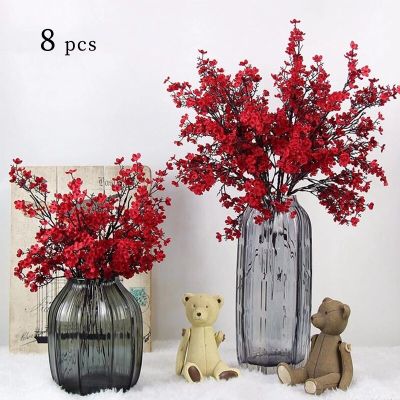 【DT】 hot  Silk Flowers Cherry Blossoms Artificial Flower Fake Sakura Tree Branches Japan Decoration Plum Flores Table Home Wedding DecorTH