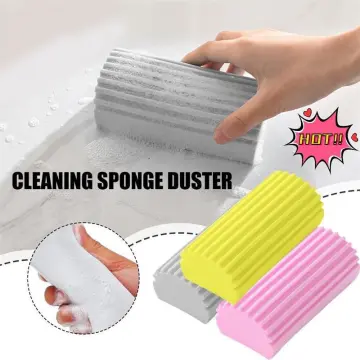 Damp Clean Duster Sponge Portable Clean Brush, Reusable Magic Cleaning Tool  for Cleaning Baseboards Window Grooves Blinds Home