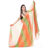 Multicolor Chiffon Belly Dancing Wear Accessories Scarf Light Texture Shawls Women Belly Dance Veils Rectangle 250cm * 120cm