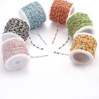 2Meters Gold Necklace Stainless Steel Chain Roll Enamel Metal Chain Accessories For Jewelry Making Chain Components DIY