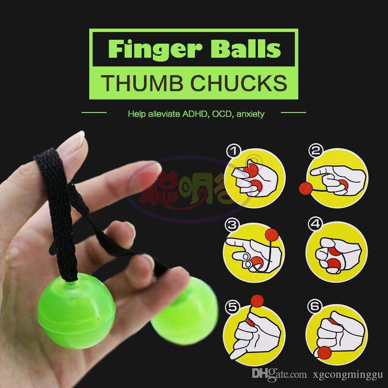 Thumb Chucks Lightup Control The Roll Fidget Finger Trick Skill Toy for sale online 