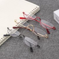 Cat Eye Reading Glasses Women Men Metal Half Frame Presbyopic Eyeglasses Female Male Semi Rimless Hyperopia Spectacles