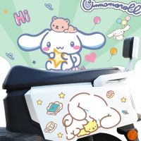 ▨♗﹍ Cute Sanrio Cinnamoroll Creative Sticker Electric Car Motorcycle Decorative Scratched Waterproof Sticker