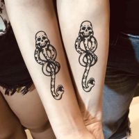 CW 5PCS Death Eaters DarkMake Up Tattoos StickersAccessories And Dancing PartyArmTattoo Stickers