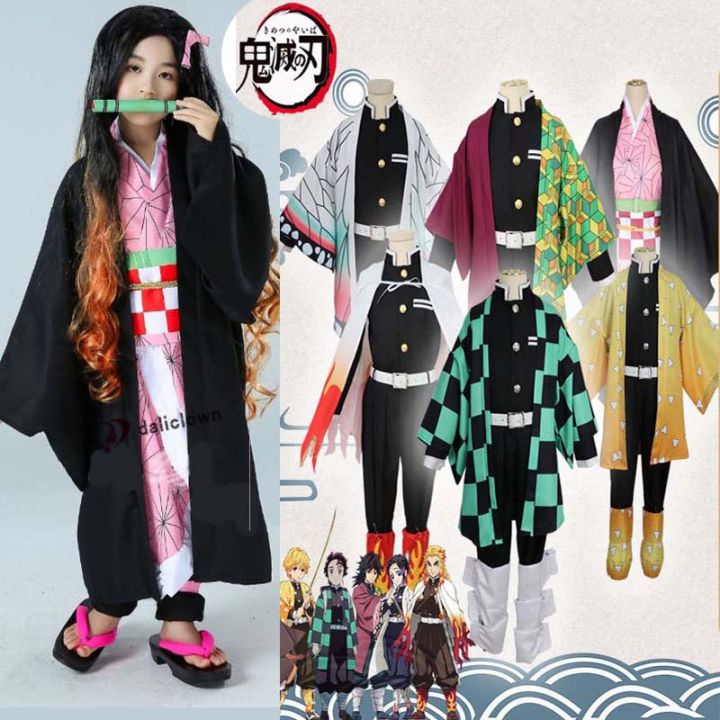 【3-15 Years Old】Demon Slayer Kimetsu no Yaiba cosplay Costume Children ...