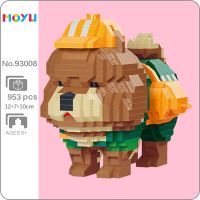 Moyu 93008 Animal World Chow Chow Dog Postman Courier Pet Doll Model Mini Diamond Blocks Bricks Building Toy for Children no Box