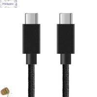 PHILLIPOHN 1M แล็ปท็อป สายข้อมูล สายต่อ PD 60W สาย USB C ประเภท-C ชาย - ชาย การชาร์จอย่างรวดเร็ว 3A