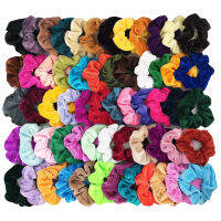 50pcs ขายส่งกำมะหยี่ผม scrunchies ผมยืดหยุ่น bobbles ผู้ถือหางม้า VINTAGE hair TIES อุปกรณ์เสริมสำหรับผู้หญิง25สี RS...