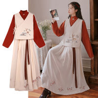 Women Japanese Kimono Vintage Dress Oriental Clothing Set Chinese Style Embroidery Hanfu Tang Suit Cosplay Costume Asian Clothes