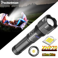 Newest XHP70.2 Flashlight 5 Modes escopic Zoom Torch XHP50.2 Lantern with Charge Display Flashlight Waterproof Lamp