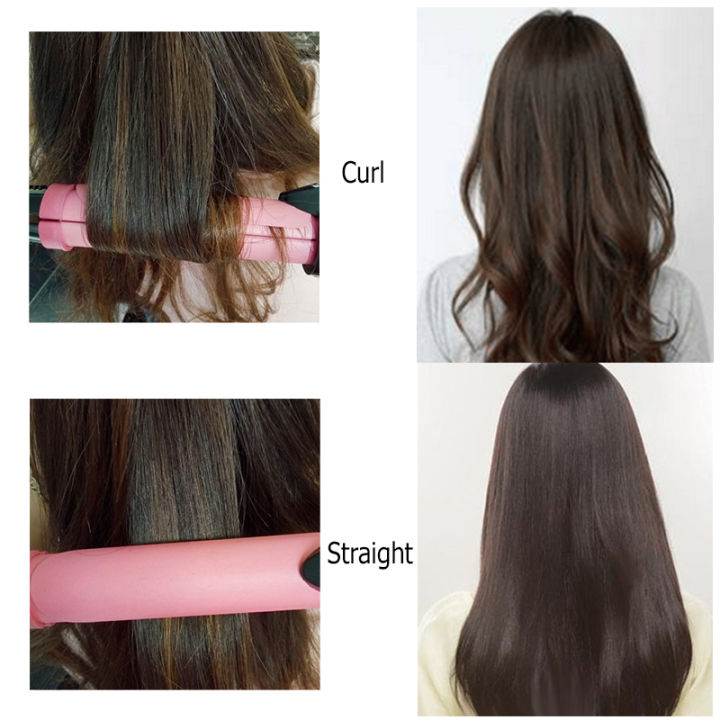 2-in-1-hair-straightener-hair-curler-iron-rollers-straight-hair-curly-iron-curling-irons-wave-ceramic-flat-iron-เครื่องมือจัดแต่งทรงผม