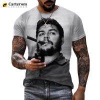 2023ผู้ชายขายร้อนแฟชั่นที่มีชื่อเสียงฮีโร่ Che Guevara 3D พิมพ์เสื้อยืด U Nisex ฤดูร้อนแฟชั่นสบายๆเสื้อยืดขนาดใหญ่