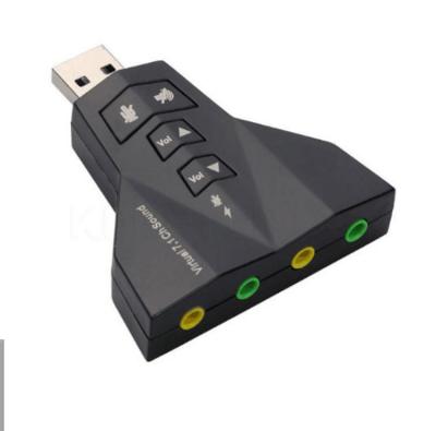 7.1 USB Sound Card External USB Audio Double Adapter For PC adaptable