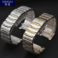 Shengai เหมาะสำหรับ Omega Constellation Mens Watch Steel Belt Watch with Notched Strap Womens 17/22mm Stainless Steel Bracelet