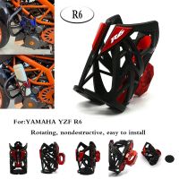 R6 LOGO Motorbike CNC Beverage Water Bottle Cage Drink Coffee Cup Holder Stand Mount For YAMAHA YZF R6 R 6 r6 YZFR6