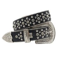 BB Belt Diamond Rhinestone Belts Fashion Luxury Crystal Studded Pin Buckle Belt Cinto De Strass Belts For Women Jeans Decoration