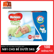 Miếng lót sơ sinh Huggies Dry size NB1 100 miếng cho bé dưới 5kg
