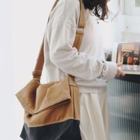 2022 Japanese Style U Home Fitting Room With The Same Style Messenger Bag Female Niche Retro Original Design Neutral Canvas Messenger Bag