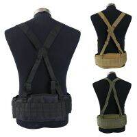 【cw】 Tactical Molle Combat Waist Paddedwith H shaped SuspenderHunting sport corset Men 39;s Adjustable Soft Padded ！