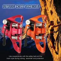 Great Chest Ascender เชือกปีนเขาเครื่องมือปีนเขา Ascender ความแข็งแรงสูง Hand Grasp Press Type Climbing Hand Ascender