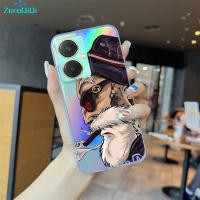 เคสโทรศัพท์ ZeroQiQi เคสโทรศัพท์ลาย Vivo Y27,เคสมีบัตรเลเซอร์เคสกันกระแทกโทรศัพท์สลายเลเซอร์สีรุ้งลาย Goku ขอบบางเฉียบ TPU นุ่มพิเศษสีสดใส