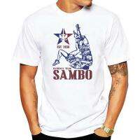 Sambo ใหม่เสื้อยืดกีฬาต่อสู้ Sambo ทีมรัสเซียขายชายรอบคอผ้าฝ้ายลำลองกล้ามเนื้อ Fit Men T เสื้อ