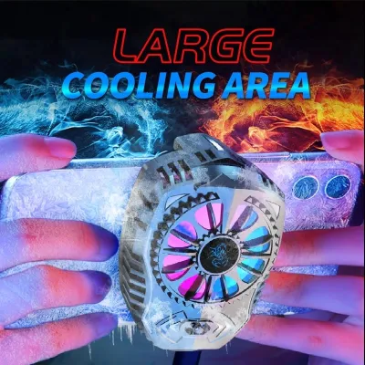 Coolcold phone cooler gaming RGB LED light 7 blade fan semiconductor cooling technology universal compatible mobile phone cooler