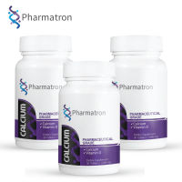 Calcium plus Vitamin D x 3 ขวด Pharmatron แคลเซียม พลัส วิตามินดี ฟาร์มาตรอน 30 เม็ด x 1,500 mg.