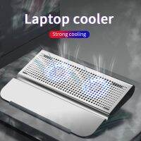 Aluminum Gaming Laptop Cooler Silent Fan Portable Cooling Pad for MacBook air pro 11 12 13 14 15 inch Alloy bracket 2 USB Ports Laptop Stands