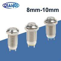 10mm metal chrome push button switches flat/high head 2A/250VAC  NO NC Momentary latching pin terminal Electrical Circuitry  Parts