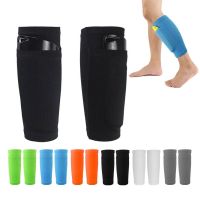 1Pair Soccer Protective Socks With Pocket Compression Calf Sleeves for Shin Pads Breathable Sport Guard Holders Youth Adult