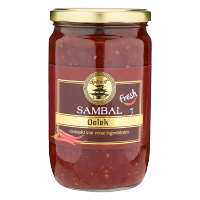 Sambal Oelek 720 g. - Indonesian/Malaysian chili sauce. Weight 720 g./น้ำพริกอินโด/มาเลย์ สูตร โอเล็ค 720 กรัม