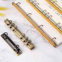 A6 A7 High Quality Metal Binding Clips Sliver Gold Binder Clip Loose-Leaf File Folder Hoop DIY Album Scrapbook 2/6 Hole 20mm