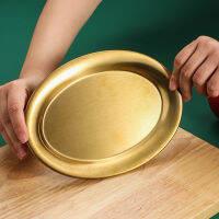 Thicken สแตนเลสเก็บอาหารถาดตื้นบาร์บีคิวซูชิจานแบนขนมปัง Pastry Baking Pan ครัวผลไม้ผัก Plate