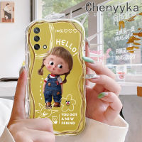 "Chenyyka เคสสำหรับ OPPO A74 4G A95 4G F19S F19 Reno 6 Lite เคสการ์ตูนน่ารักผู้หญิงสวยเนื้อครีมขอบคลื่นนุ่มกันกระแทกแบบใสเคสมือถือสร้างสรรค์โปร่งใสลายกล้องถ่ายรูปสีอ่อนโยนฝาครอบป้องกัน"