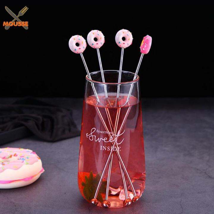 MOUSSE Cute Stainless Steel Agitator Mixing tail Stirrer Wine Swizzle