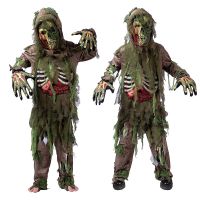 2023 Kids Halloween Skeleton Living Dead Zombie Costume Cosplay Child Swamp Bloody Skull Monster Purim Carnival Party Deluxe Costumes