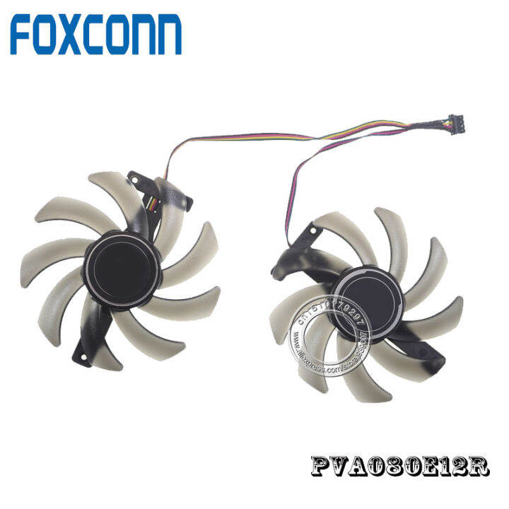 graphics-card-fan-pva080e12r-dc12v-0-50a-4pin-for-asrock-radeon-rx-5500xt-phantom-gaming-8g-oc