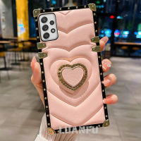 เคสสำหรับ Samsung Galaxy A72 / Galaxy A52 / Galaxy A12 5G เคสโทรศัพท์ลายหัวใจสามมิติกันกระแทกกันการตกป้องกันลายนิ้วมือเคสด้านหลัง