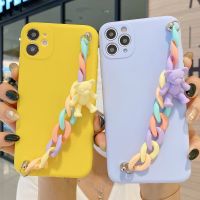 【Electronic Store】 Etui Na POCO F3 X3สำหรับ Funda Xiaomi POCO X3 NFC M3 C3 X2 F2 Pro กรณี3D หมีสร้อยข้อมือสายรัดข้อมือซิลิโคน Capa ผู้หญิง