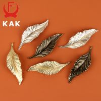 KAK Novelty Black Gold Leaves Creative Cabinet Drawer knobs Handles Wardrobe Door handles Furniture Handles Furniture Hardware