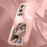 เคสลายเจ้าหญิงน่ารักสำหรับ OnePlus Nord CE 2 5G Nord 2 5G Nord N20 SE 9 Pro 9 8T 8 Pro 8 Pro 8เคสรูปการ์ตูนเด็กผู้หญิงน่ารักสายคล้องแบบมีเคสซิลิโคนนิ่มชุบโลหะหรูหรา