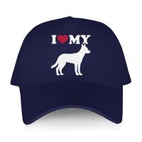 H77U 【In stock】Mens Adult Adjustable Cap I Love My Malinois baseball caps Belgian Shepherd Malinois Dog Graphic Summer brand outdoor hat