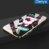 เคส Dienya สำหรับ Xiaomi MI Redmi Note 9 Note 4 Note 4X Note 5 Pro Note 6 Pro Redmi เคส10X การ์ตูนน่ารักรูปแบบโชคดีใหม่กรอบสี่เหลี่ยมชุบเคสมือถือซอฟท์ซิลิกาเจลกันกระแทกทั้งหมดรวมเลนส์กล้องถ่ายรูปฝาครอบป้องกัน