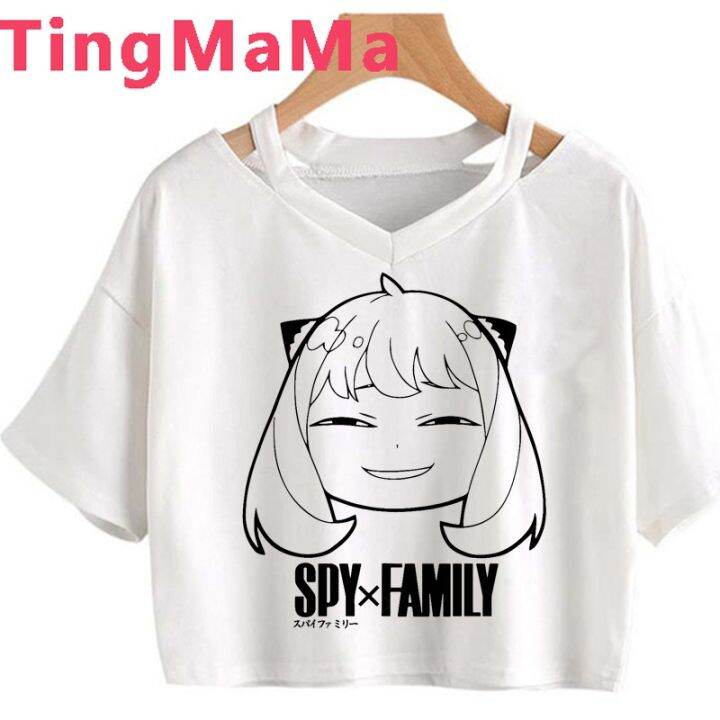 spy-x-family-เสื้อครอปท็อป-เสื้อยืดผู้หญิง-ulzzang-2022-grunge-เสื้อผ้าคู่รัก-สุนทรีย์-เสื้อยืดวินเทจ-ulzzang